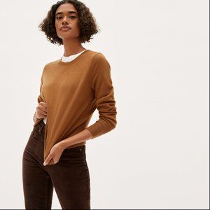 Everlane  Cashmere sweater in Whiskey, XS (lantern sleeves)